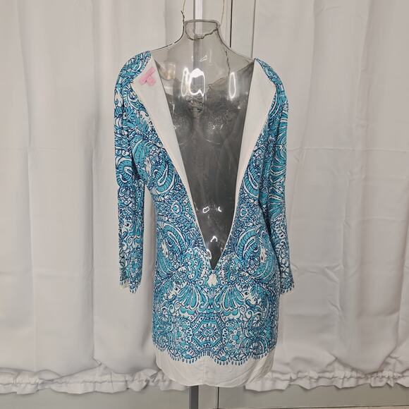 Lilly Pulitzer Ashby Rayon Tunic Dress Sea Blue Size M - Picture 6 of 11